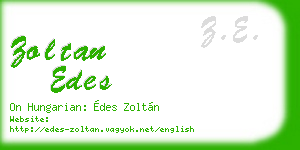 zoltan edes business card